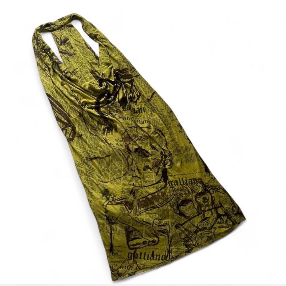 SOLD Galliano Newsprint Dress - Picture 3 of 9